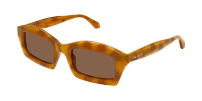 Alaïa Aa0089s 004 Women's Sunglasses Tortoiseshell Size 53 In Brown