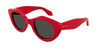 Alaïa Aa0091s 004 Occhiali Da Sole Rossi Per Donna In Red