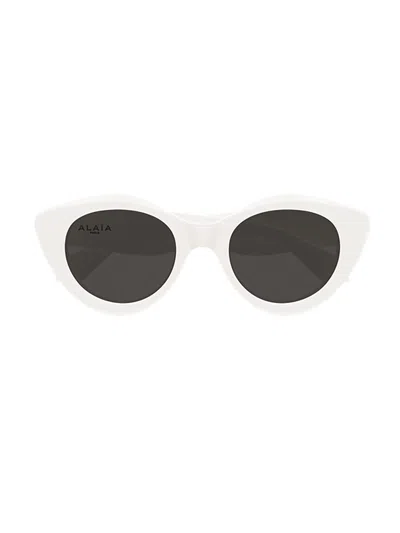Alaïa Aa0091s Sunglasses In White