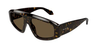 Alaïa Aa0092s 002 Women's Sunglasses Tortoiseshell Size 57 In Black