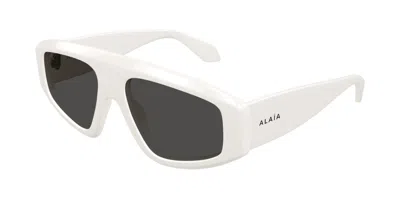 Alaïa Aa0092s 003 Occhiali Da Sole Bianchi Per Donna In White