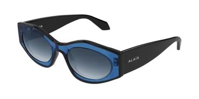Alaïa Aa0093s 003 Occhiali Da Sole Blu Per Donna
