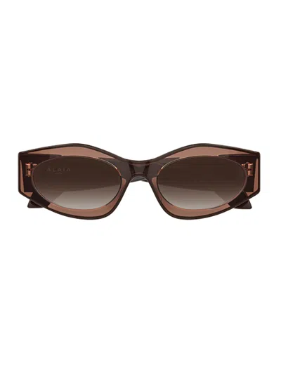Alaïa Aa0093s Sunglasses In Brown