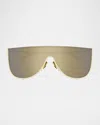 Alaïa Aa0094s Shield Metal Sunglasses In Gold