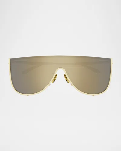 Alaïa Aa0094s Shield Metal Sunglasses In Gold