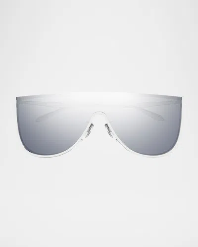 Alaïa Aa0094s Shield Metal Sunglasses In Silver
