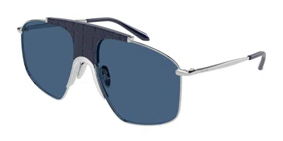 Alaïa Aa0098s 004 Women's Sunglasses Silver Size 60 In Blue
