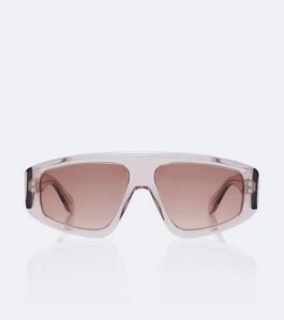 Alaïa Absolu Shield Sunglasses In Beige