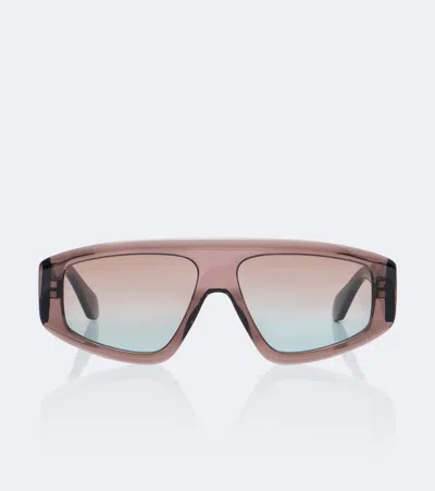 Alaïa Absolu Shield Sunglasses In Brown