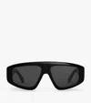 Alaïa Acetate Aviator Mask Sunglasses In Black