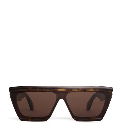 Alaïa Acetate Mask Sunglasses In Brown