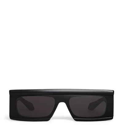Alaïa Acetate Rectangle Mask 99 Sunglasses In Black