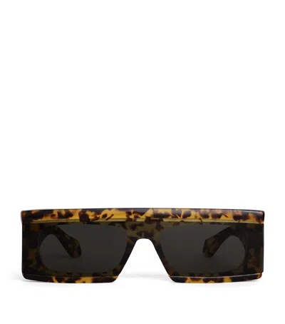 ALAÏA ALAÏA ACETATE RECTANGULAR MASK SUNGLASSES