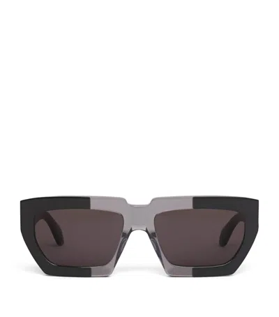 Alaïa Acetate Rectangular Sunglasses In Multi