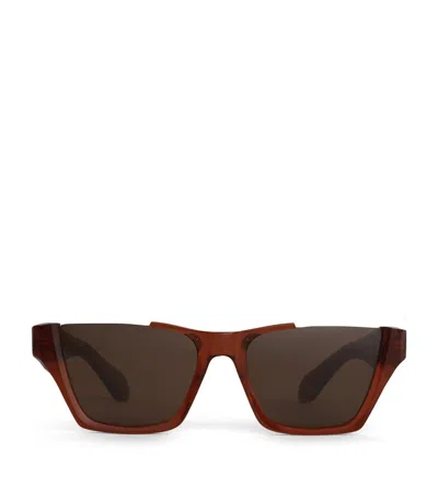 Alaïa Acetate Square Sunglasses In Red