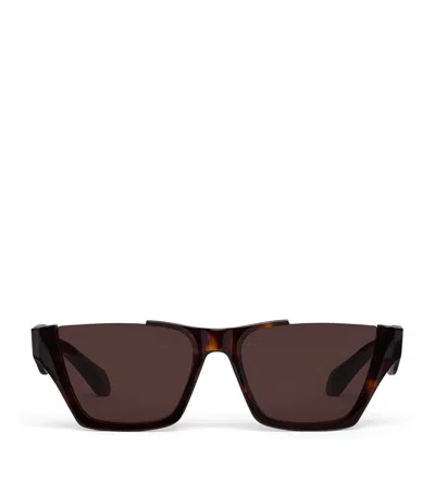 Alaïa Acetate Tortoiseshell Square Sunglasses In Brown