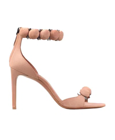 Alaïa Ankle Bracelet Bombe Sandals In Nude