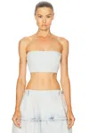 Alaïa Ala?a Bustier Top In Blue