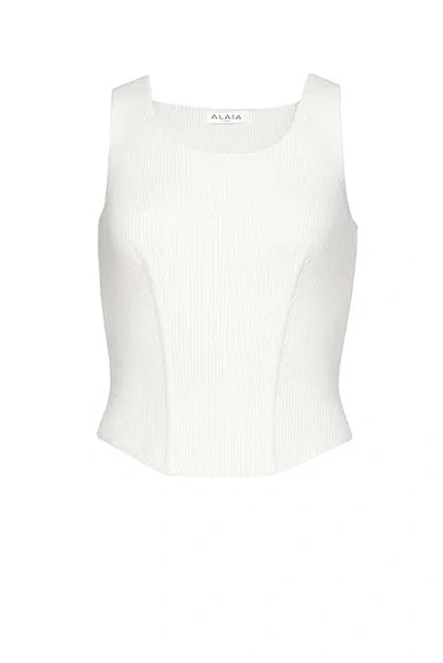 Alaïa Alaϊa Corset Top In White