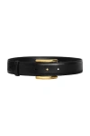 Alaïa Alaia Women Curved Leather Belt In Black