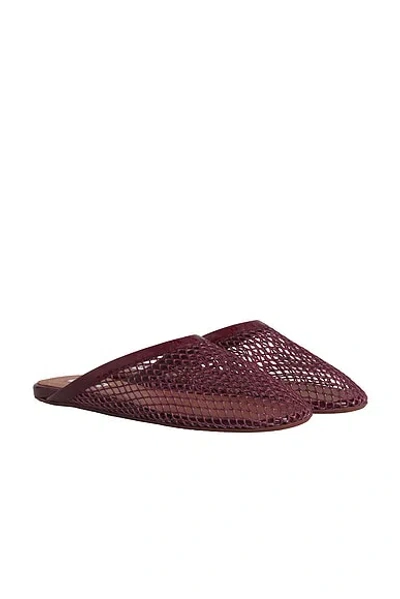 Alaïa Alaϊa Flat Mule In Burgundy