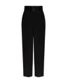 Alaïa Black High Waist Wide-leg Trousers In Black
