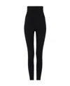 Alaïa High Waist Stretched Leggings In Black