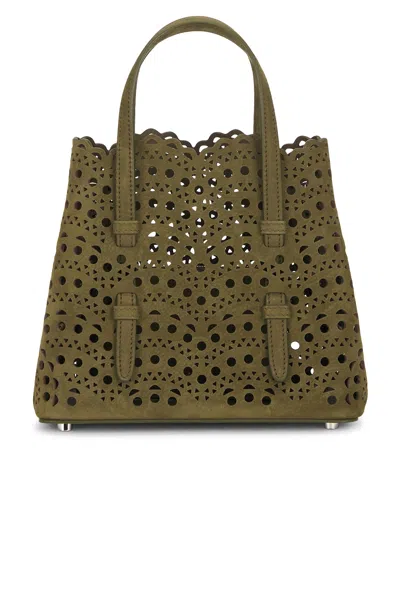 Alaïa Alaϊa Mina 20 Bag In Vert Camouflage