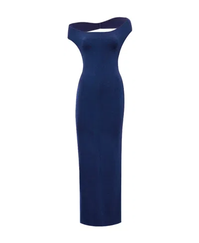 Alaïa Midi Gown In Blue