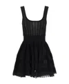Alaïa Round-neck Sleeveless Mini Dress In Black