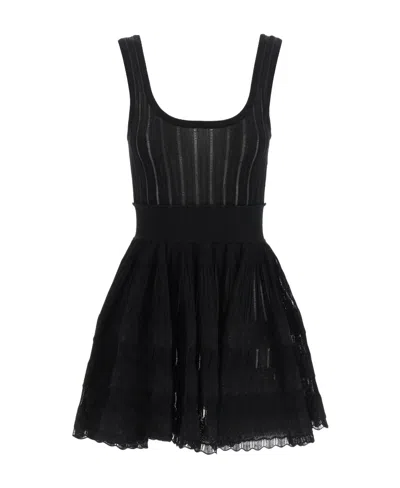 Alaïa Round-neck Sleeveless Mini Dress In Black