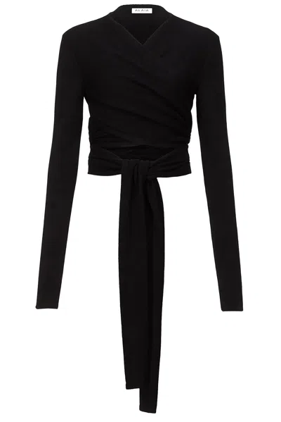 Alaïa Alaϊa Wrap Top In Black