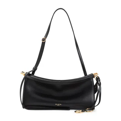 Alaïa Small Le Click East West Shoulder Bag In Black