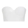 Alaïa Lamb Leather Top With Preformed Bra Cup In White