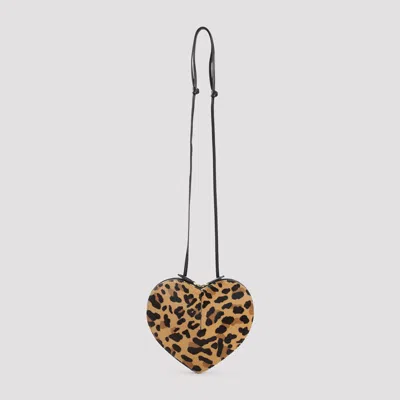 Alaïa Alaia Le Coeur Bag In Leopard-print Calf Hair Women In Black