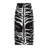 Alaïa Zebra-print Pencil Skirt With Cutout Detail In Black