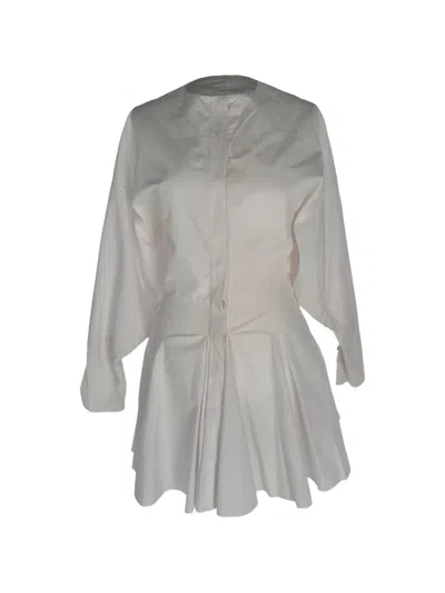 Pre-owned Alaïa A-line Long-sleeve Dress In White