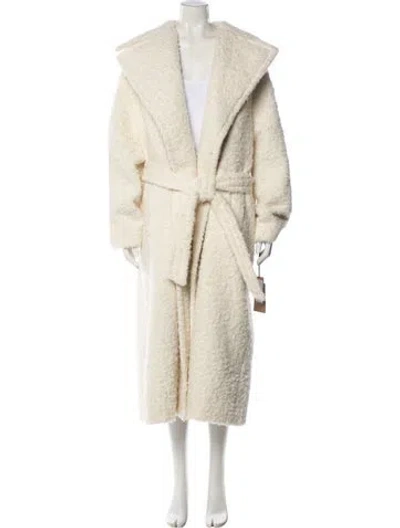Pre-owned Alaïa Alpaca Coat In Neutral