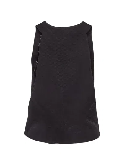 Pre-owned Alaïa Alveole Double Vest In Black