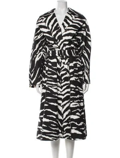 Pre-owned Alaïa Animal Print Coat In Black