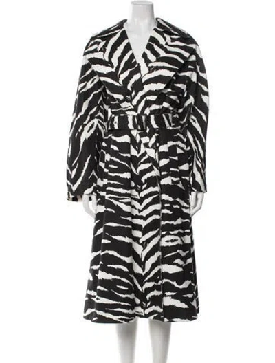 Pre-owned Alaïa Animal Print Coat In Black