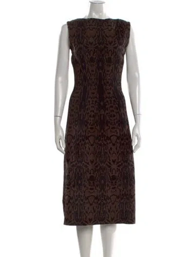 Pre-owned Alaïa Animal Print Knee-length Dress