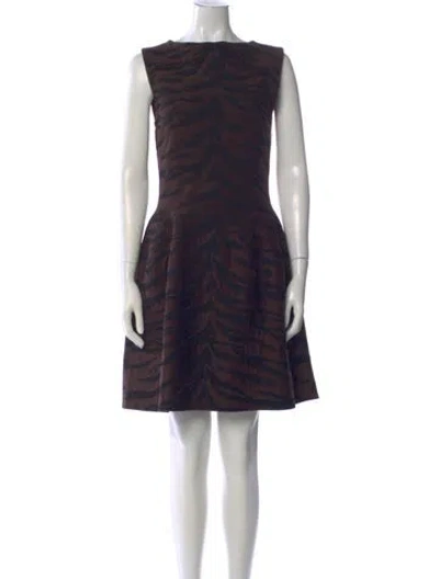 Pre-owned Alaïa Animal Print Mini Dress In Blue