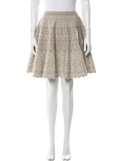 Pre-owned Alaïa Animal Print Mini Skirt In Multi
