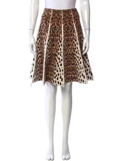 Pre-owned Alaïa Animal Print Mini Skirt In Multi
