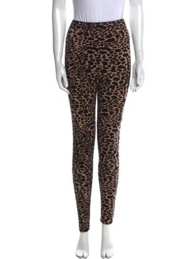 Pre-owned Alaïa Animal Print Skinny Leg Pants W/ Tags