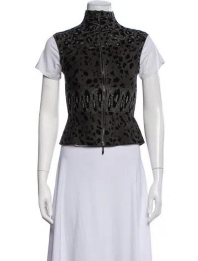 Pre-owned Alaïa Animal Print Vest In Multicolor
