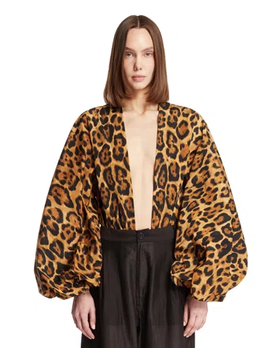 Alaïa Animalier Deep-neck Bodysuit