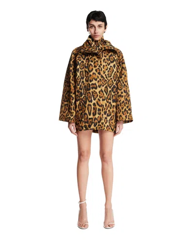 Alaïa Animalier Layered Coat In Animal Print