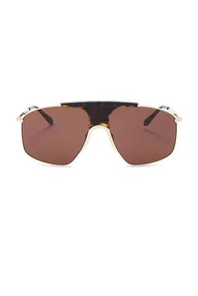 Alaïa Animalier Pilot Sunglasses In Green